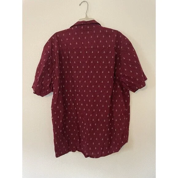 Gentlemen's Outfitters 2X Shirt Nautical Anchors Short Sleeve Button Up - Picture 2 of 4